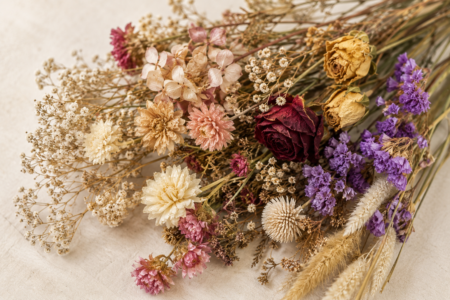 Hoe droog ik de bloemen?