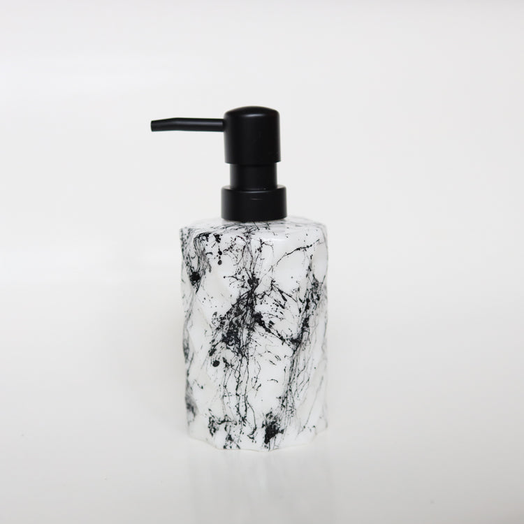 Marmer look zwart zeepdispenser