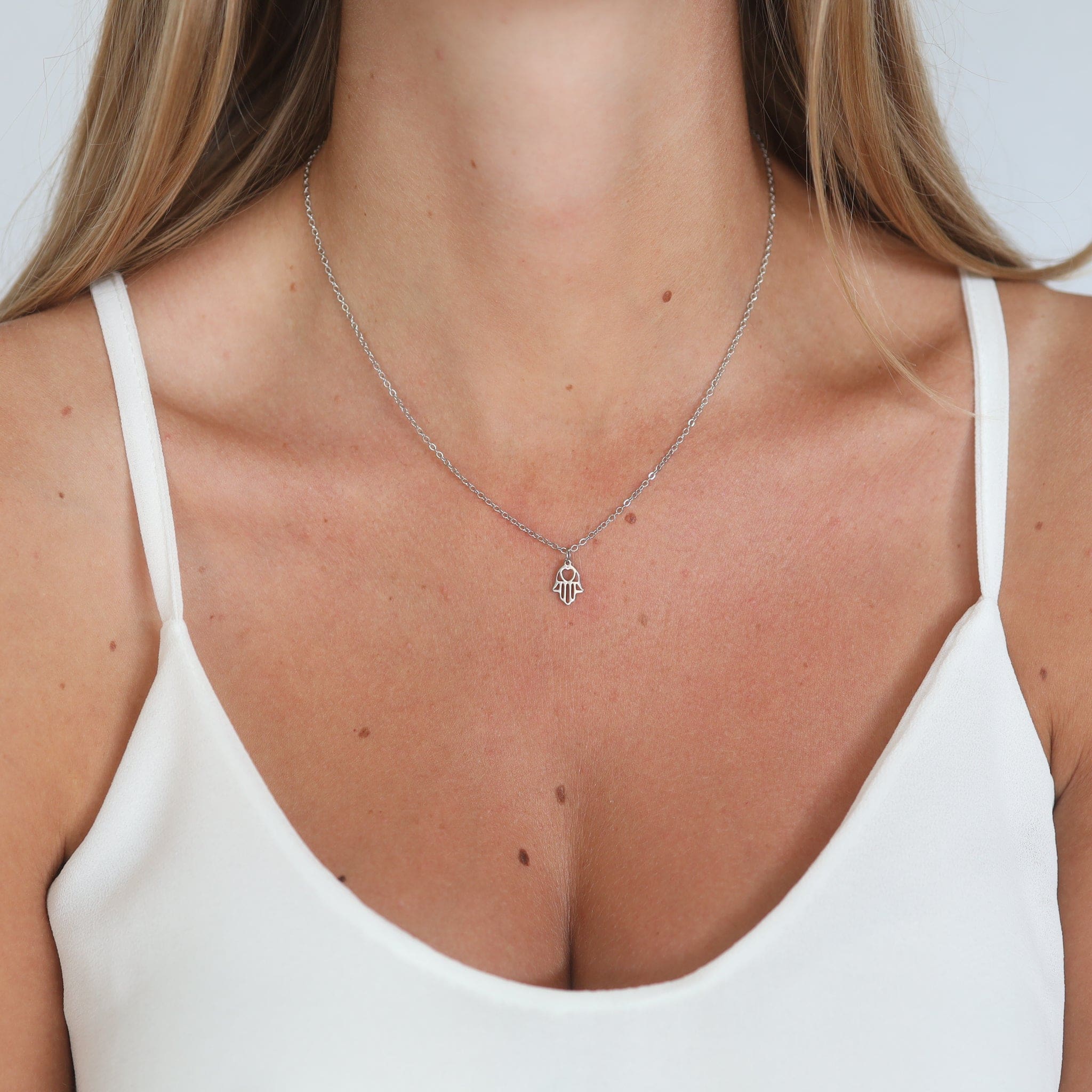 Ketting met hand zilver