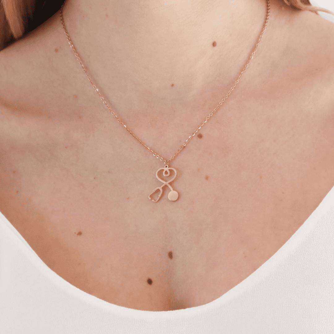 Ketting met hart/stethoscoop