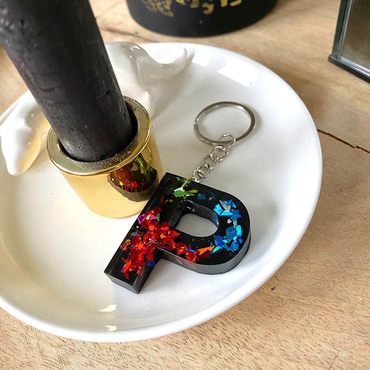 Disco alfabet sleutelhanger