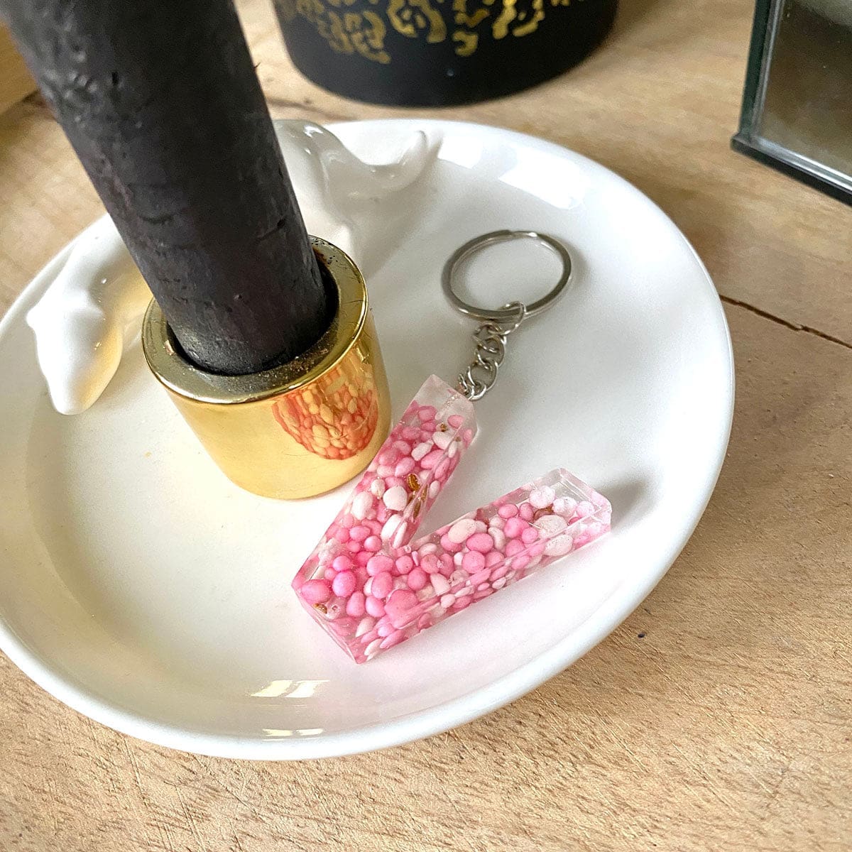 Girl is born alfabet sleutelhanger