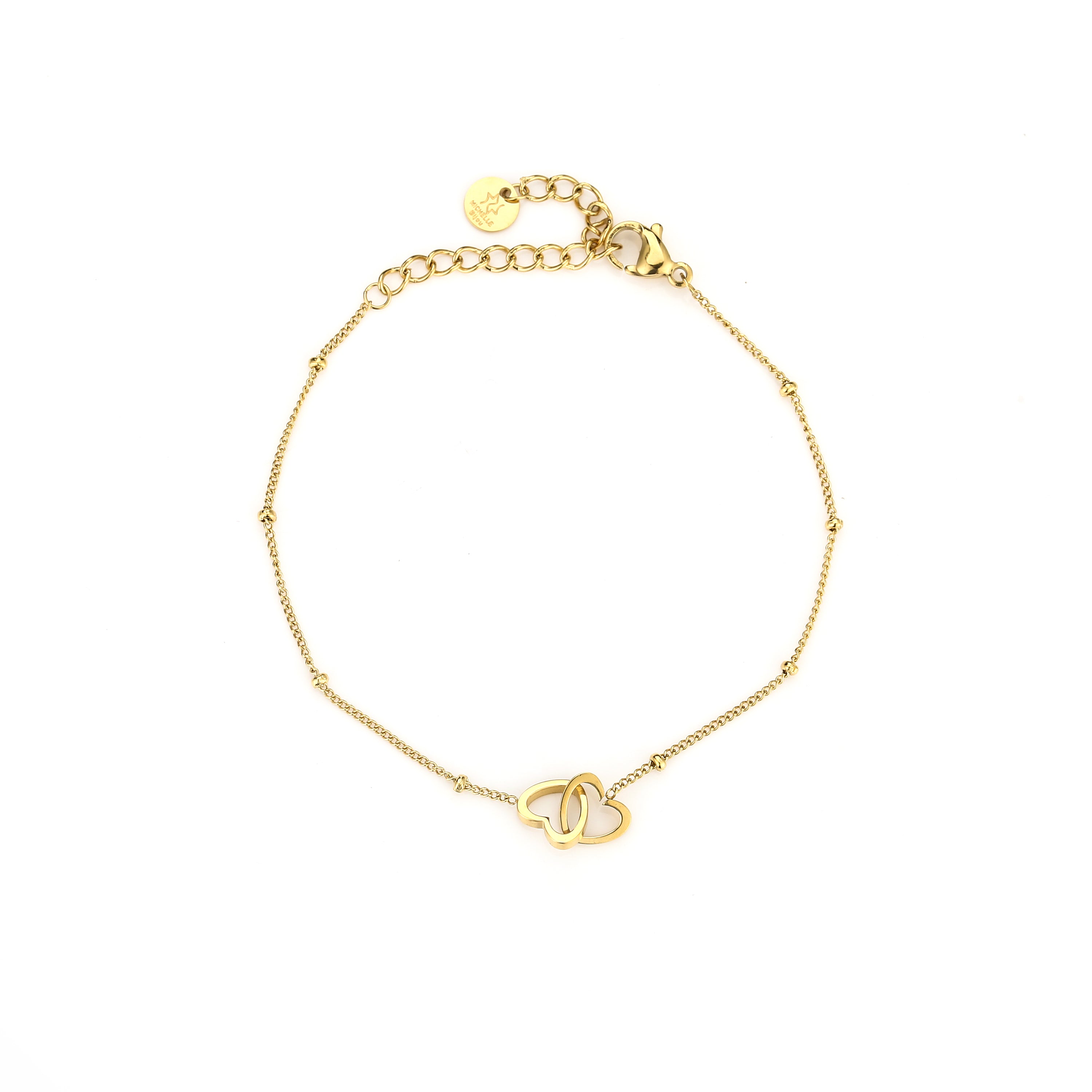 Armband met dubbele hartjes