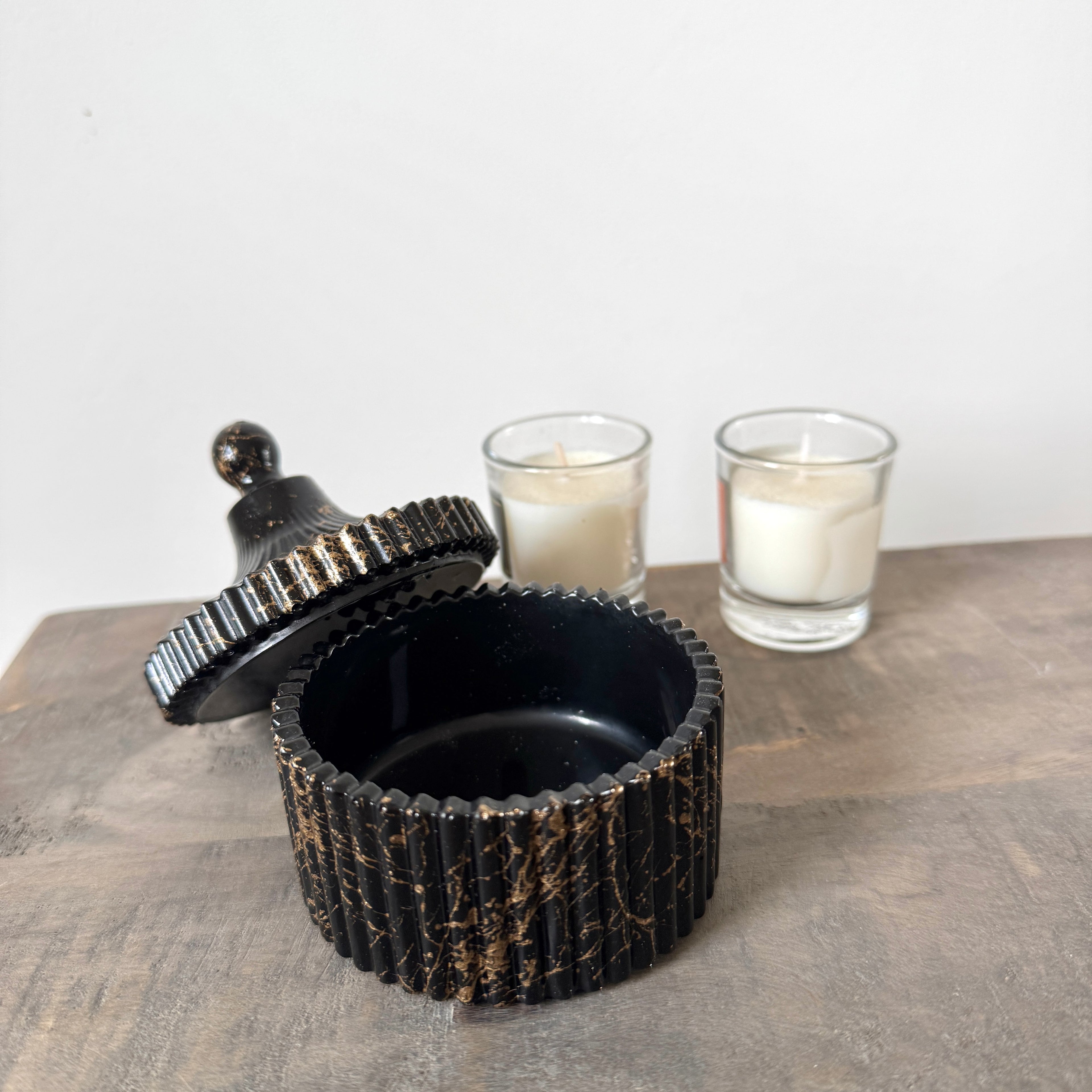 Bakje marmer look zwart