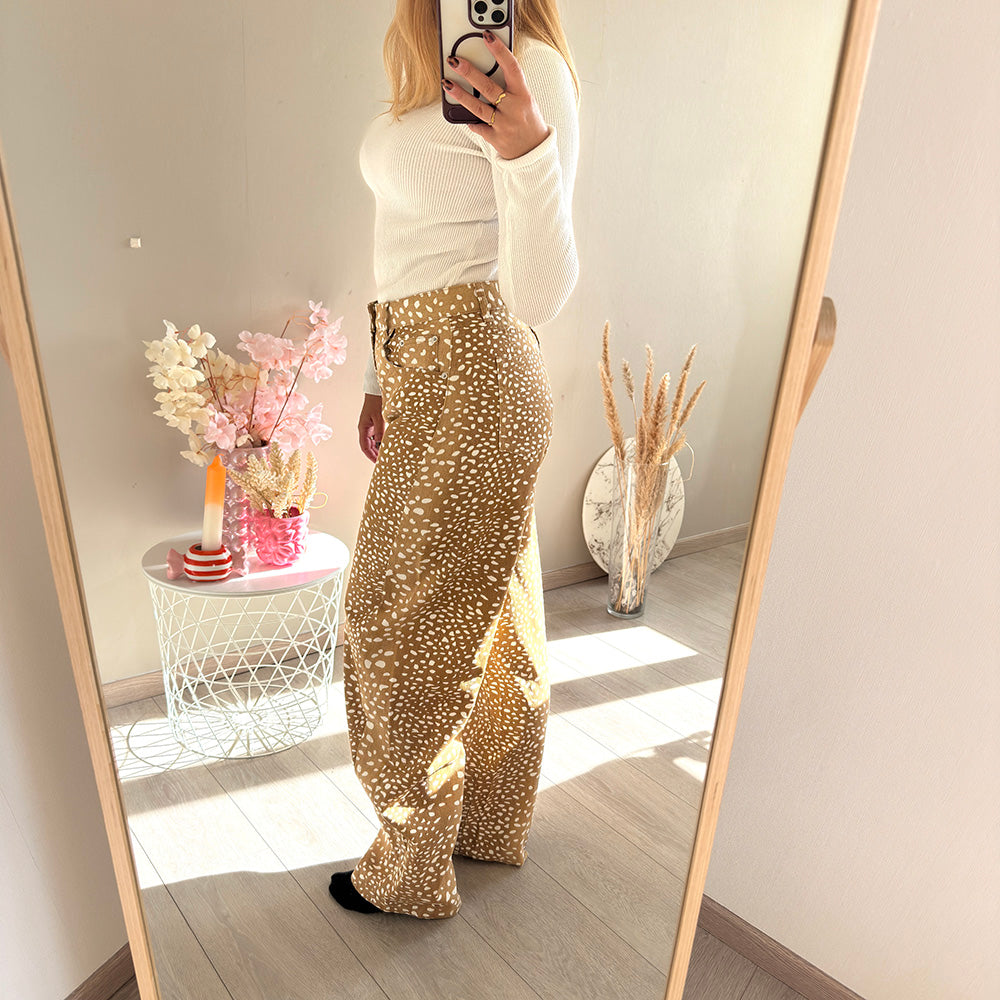 Bambi print balloon jeans