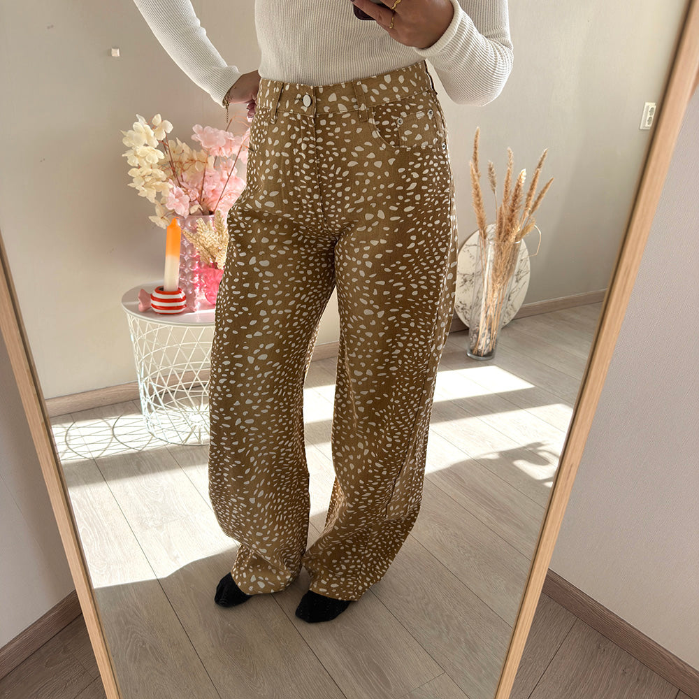 Bambi print balloon jeans