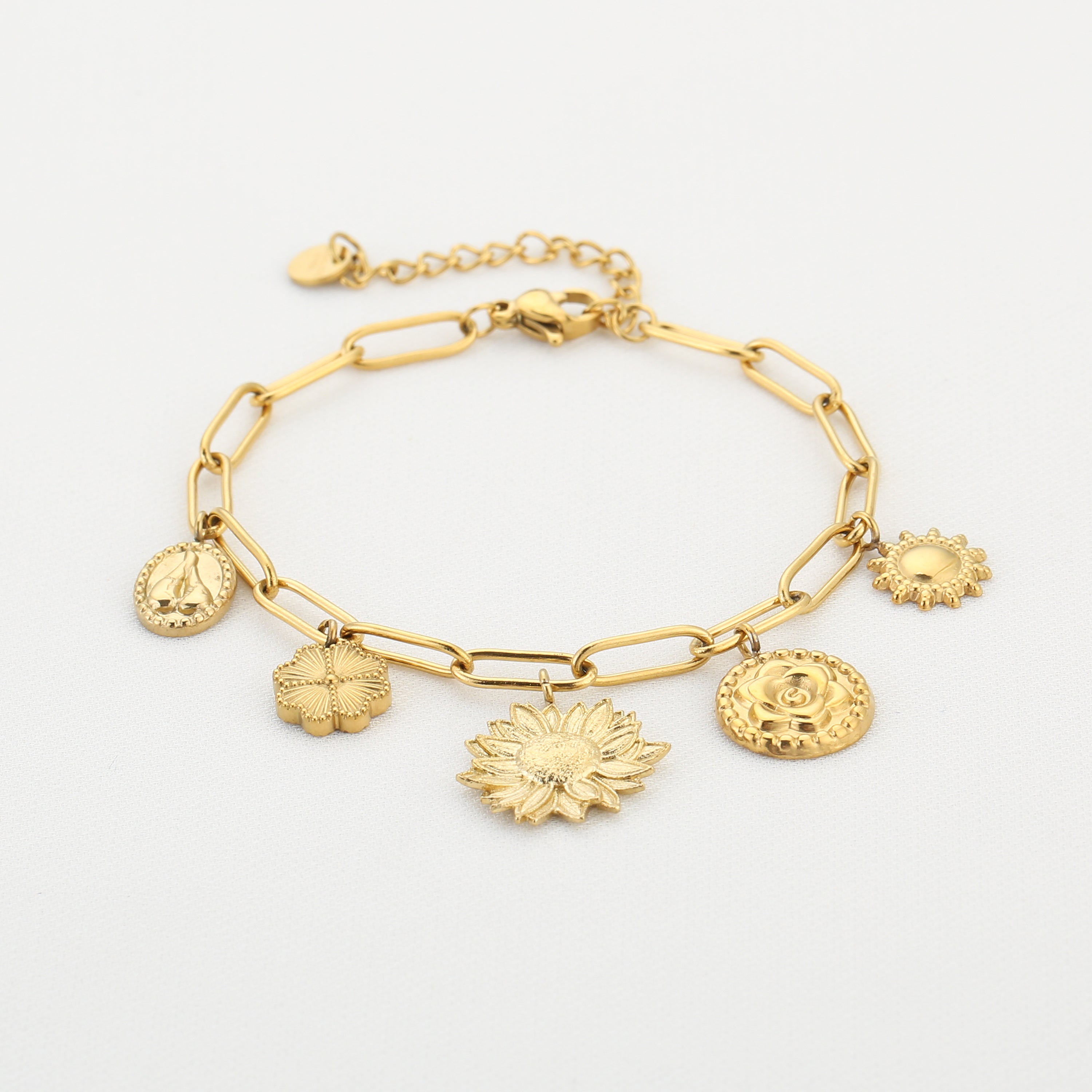 Bloemen bedelsarmband