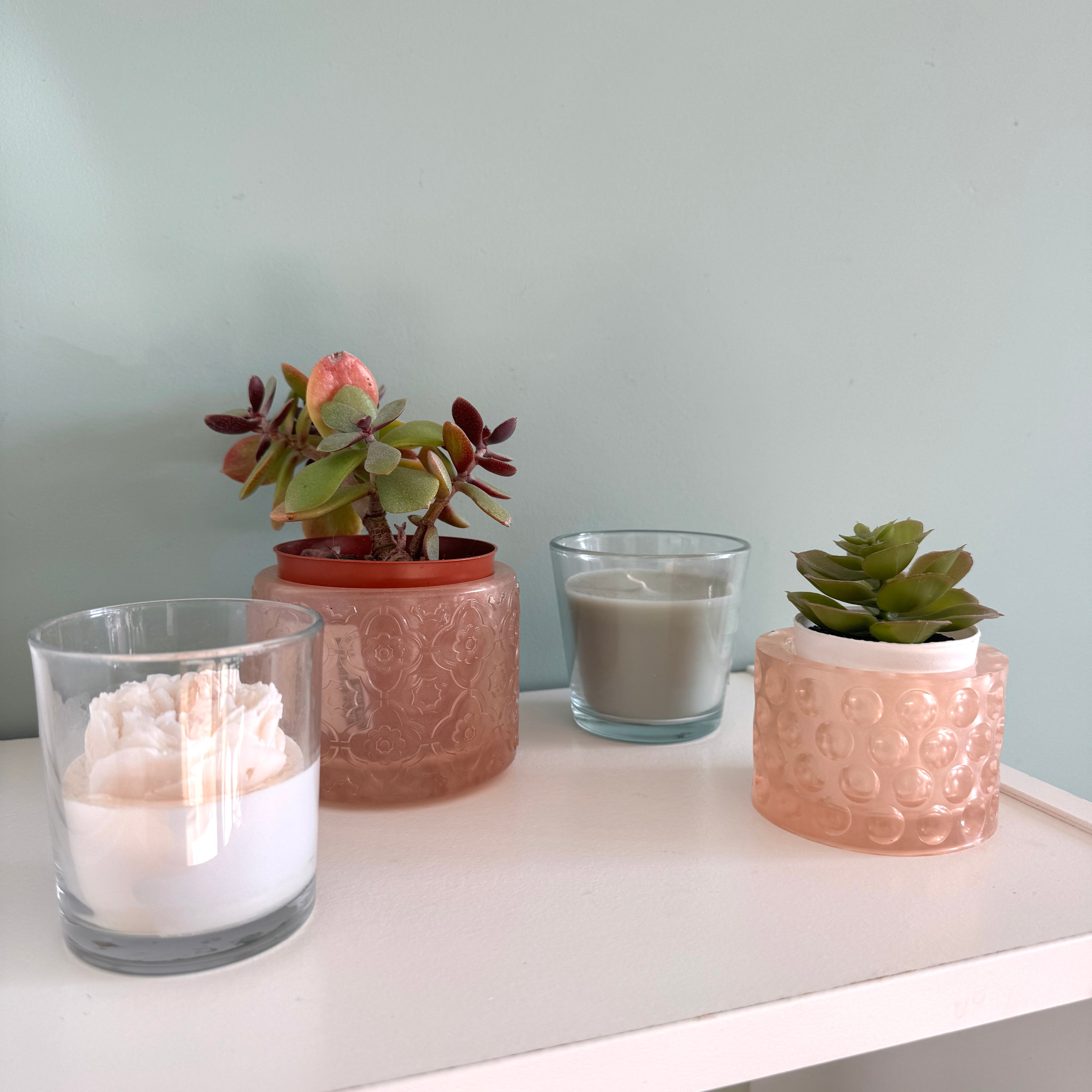 Bloempot klein champagne kleur