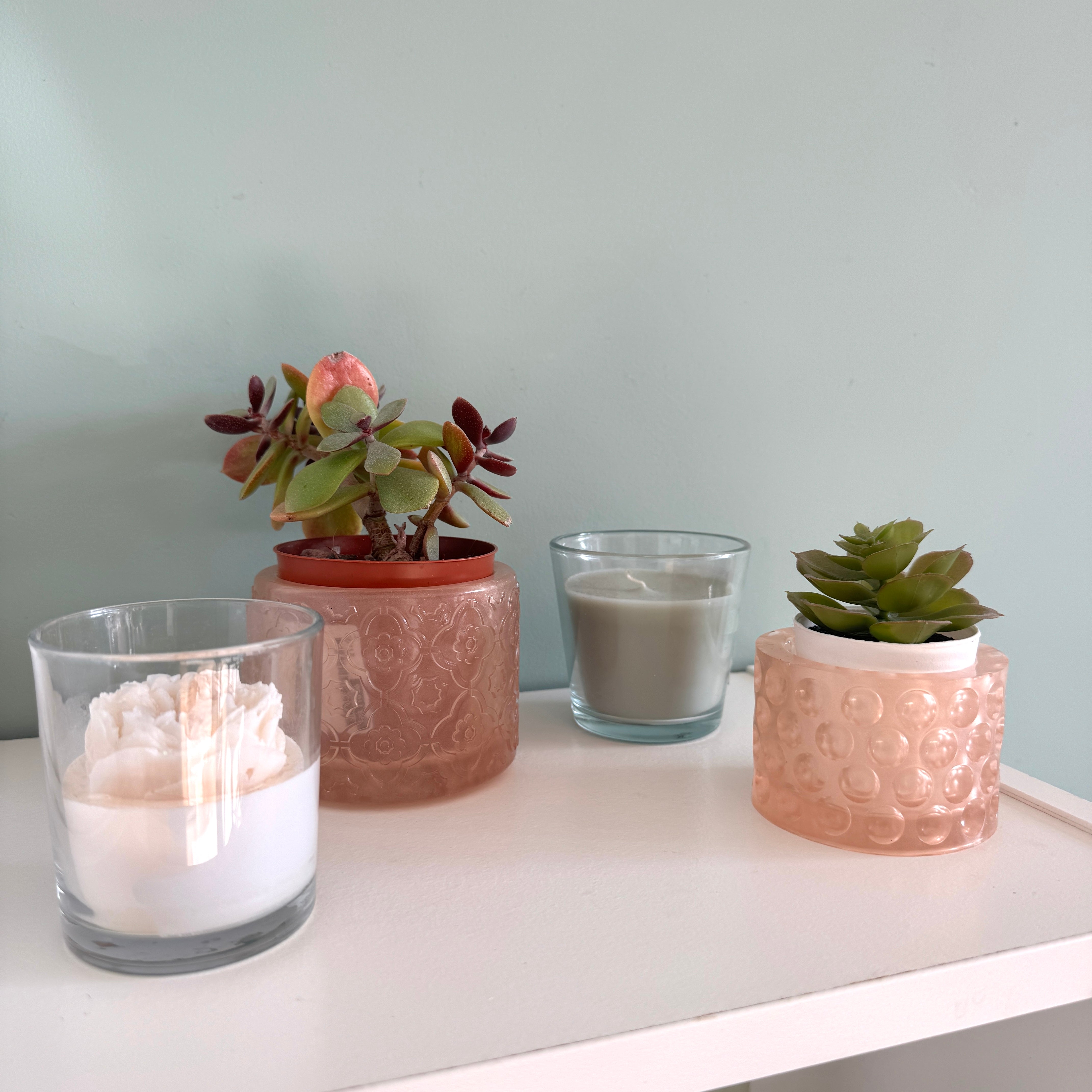 Bloempot groot champagne kleur