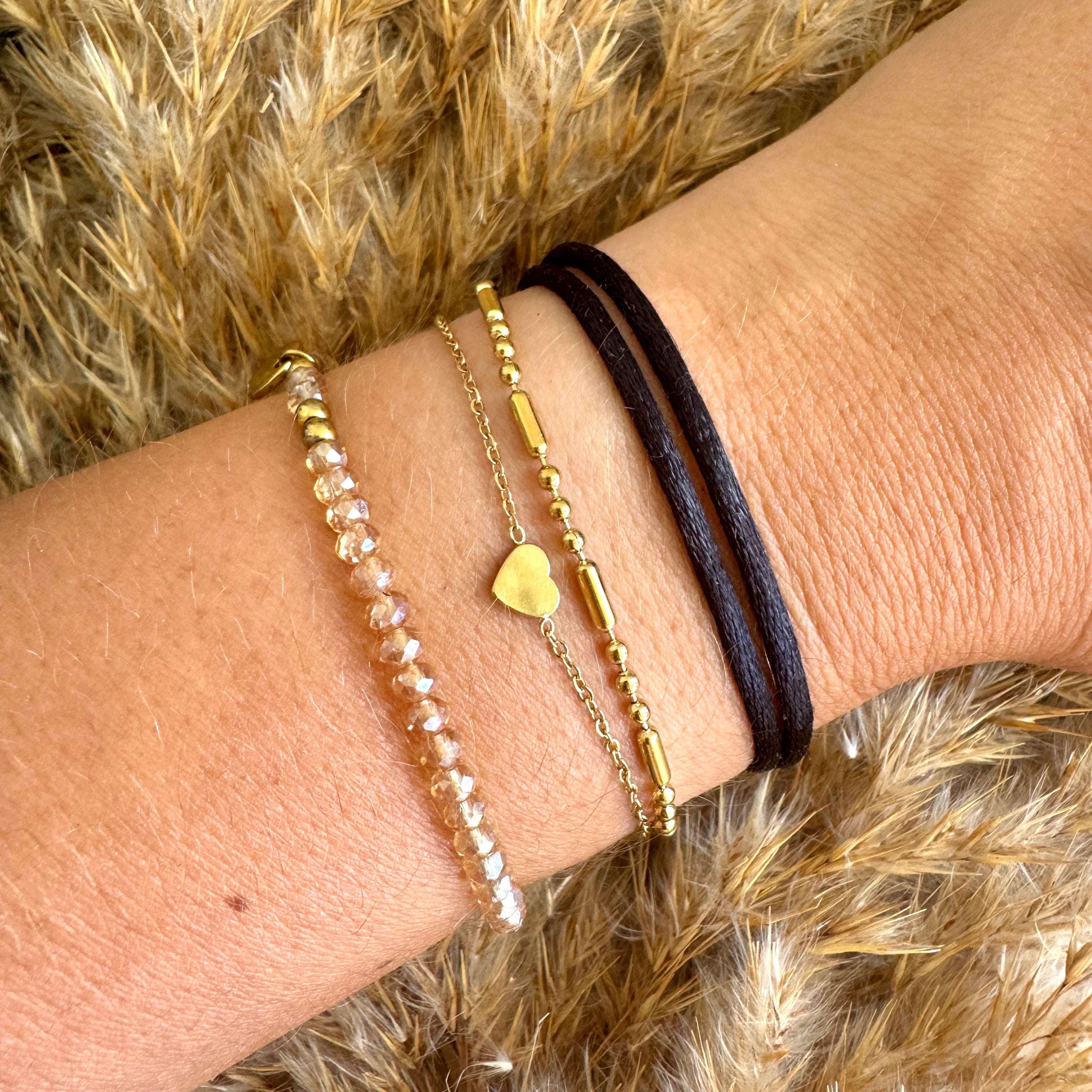 Dubbele armband met hartje
