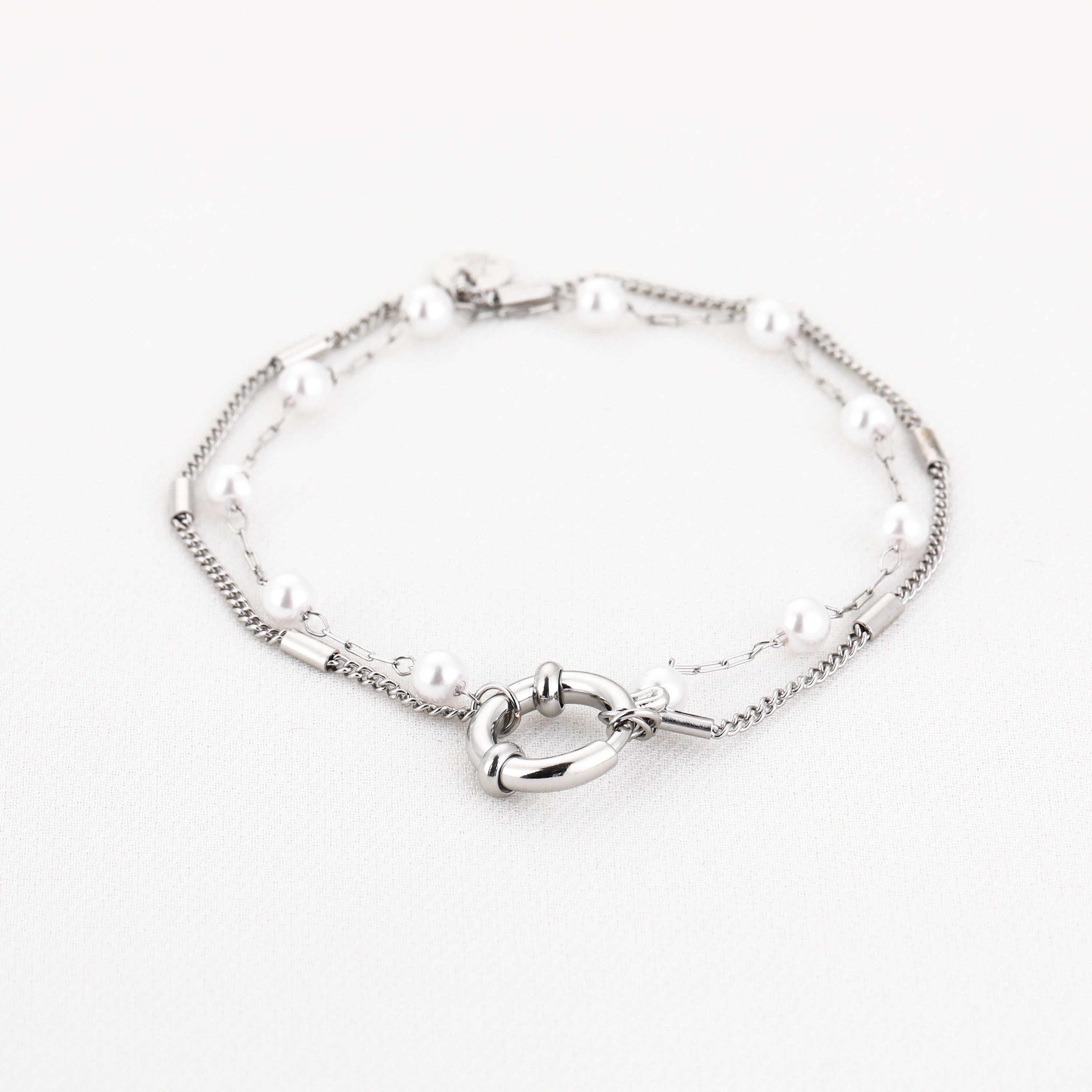 Dubbele armband met parels