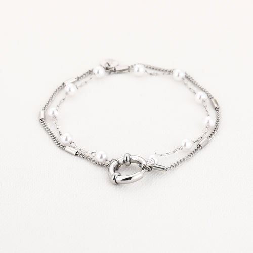 Dubbele armband met parels