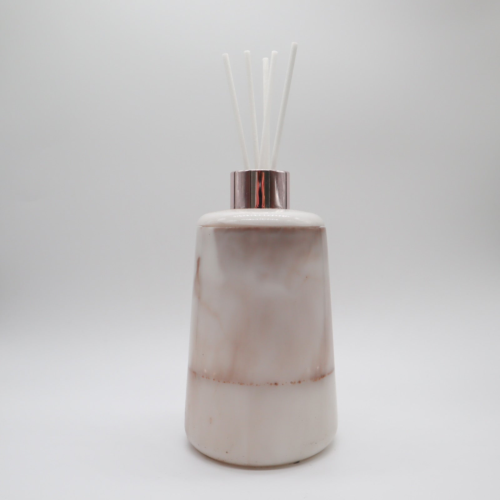 Geurstokjes houder rond wit en bruin