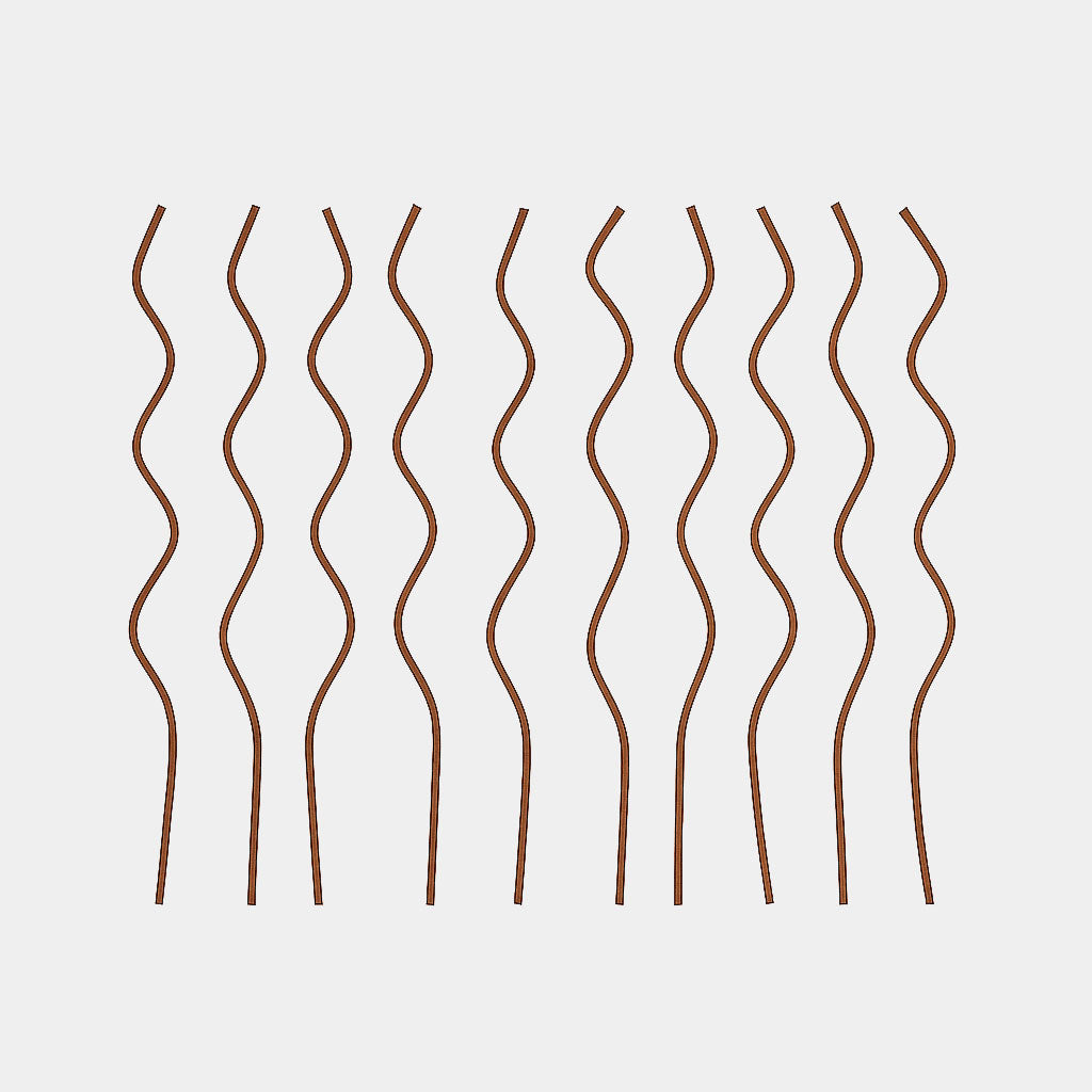 Gedraaide Geurstokjes Bruin 10 Stuks