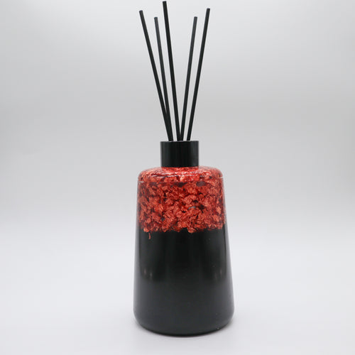 Geurstokjes houder rond met vlokken