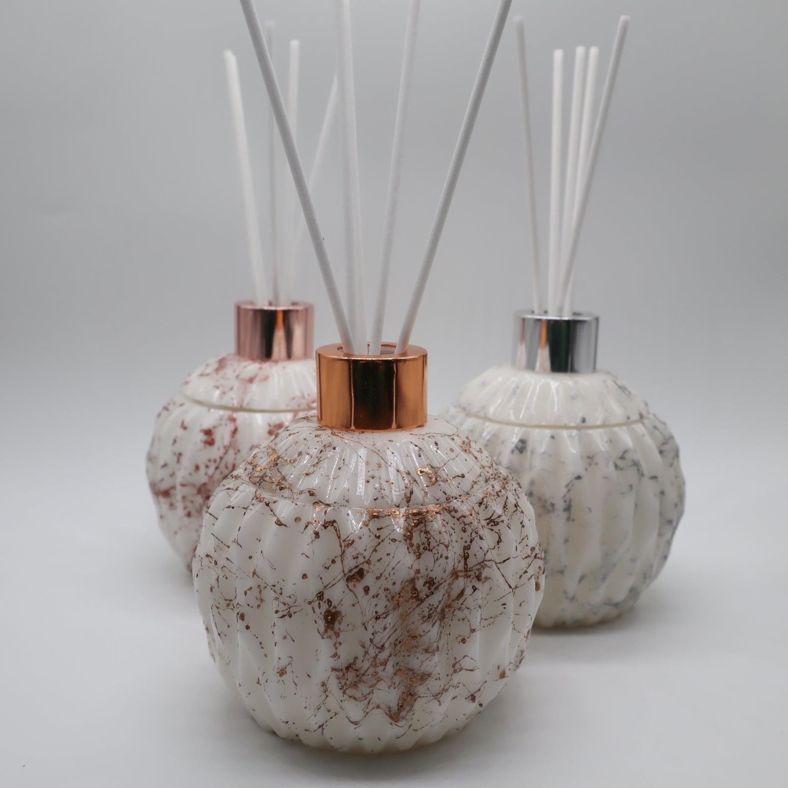 Marmer look wit geurstokjes houder