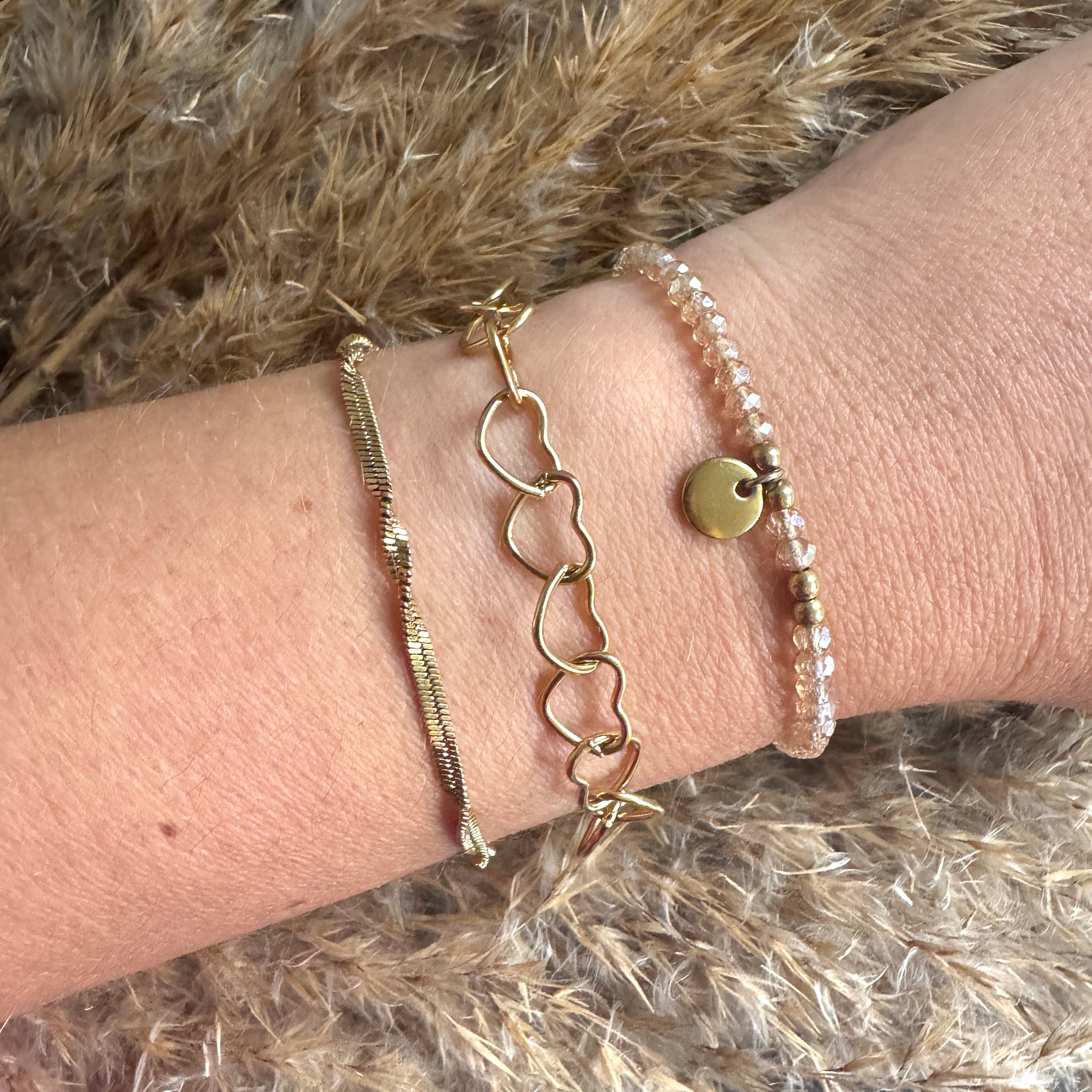 Hartjes armband grof