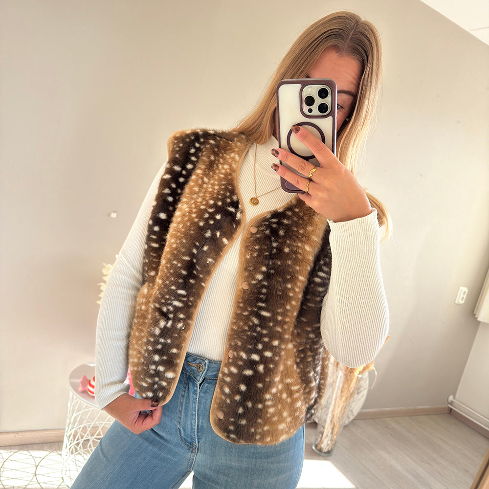 Bambi print gilet - NOBRND
