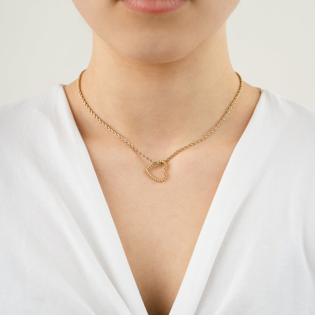 Kettting met chic hart groot