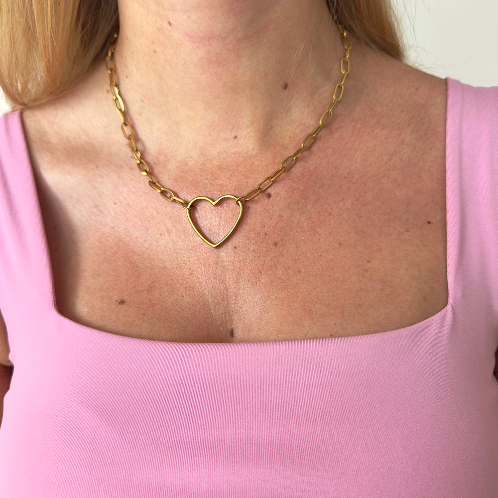 Ketting met groot hart