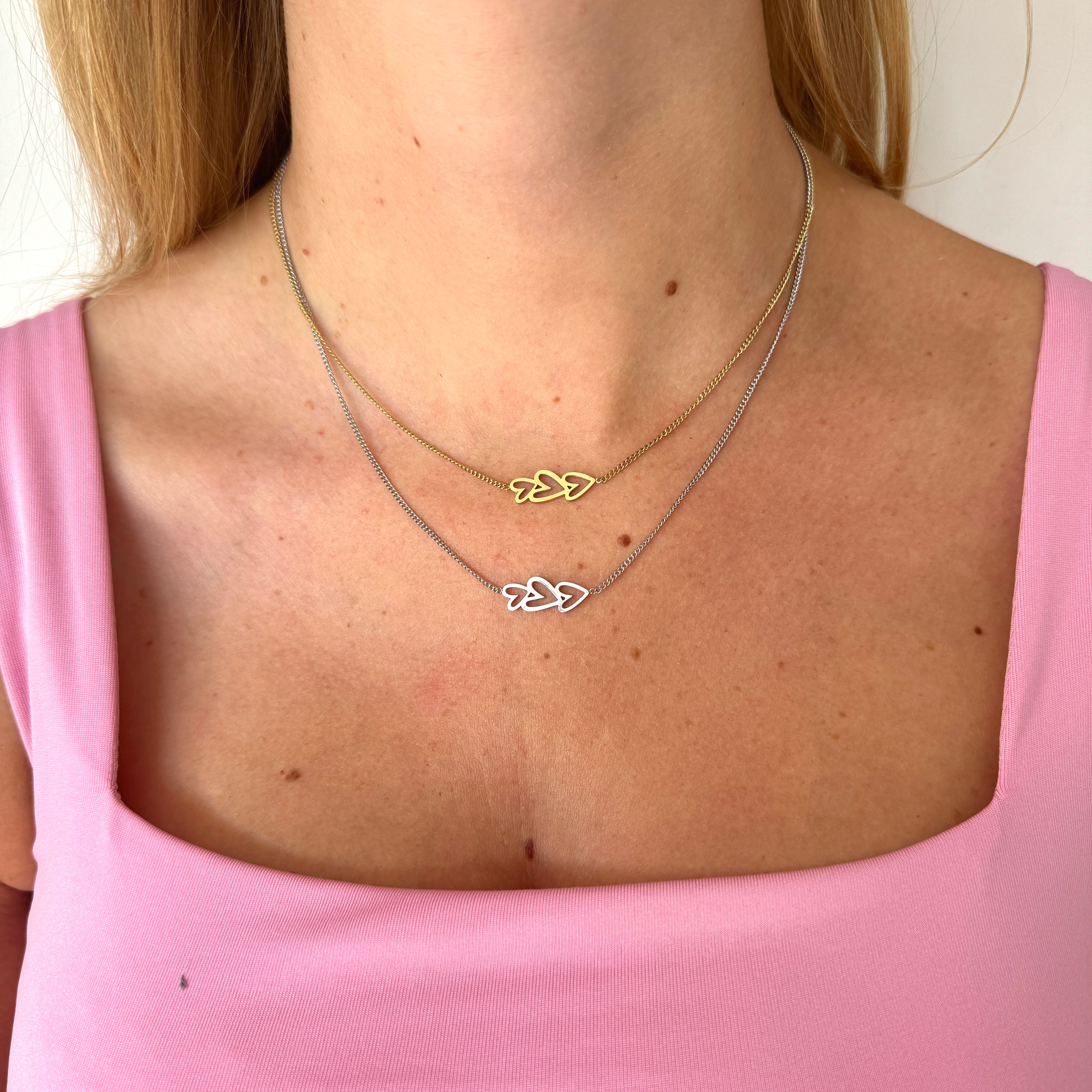 Ketting met drie hartjes