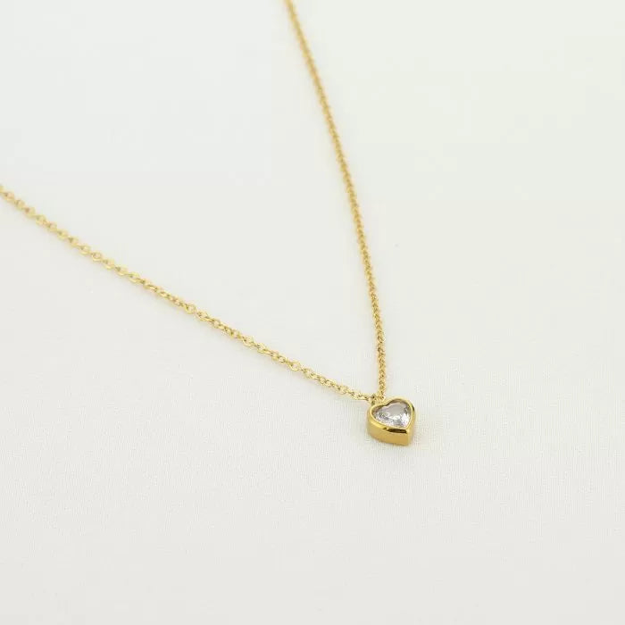 Ketting met zirkonia steentje