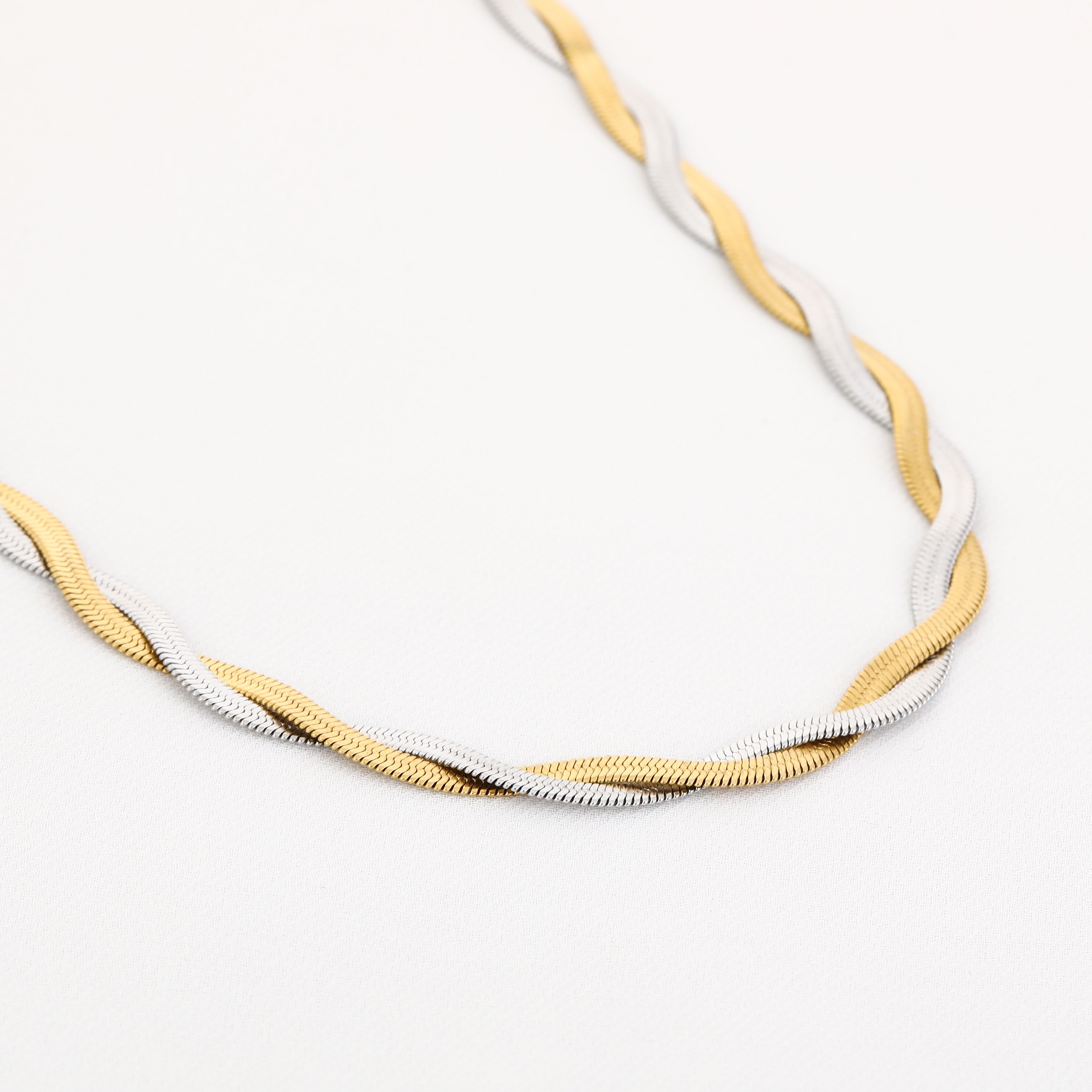 Zilver/goud ketting