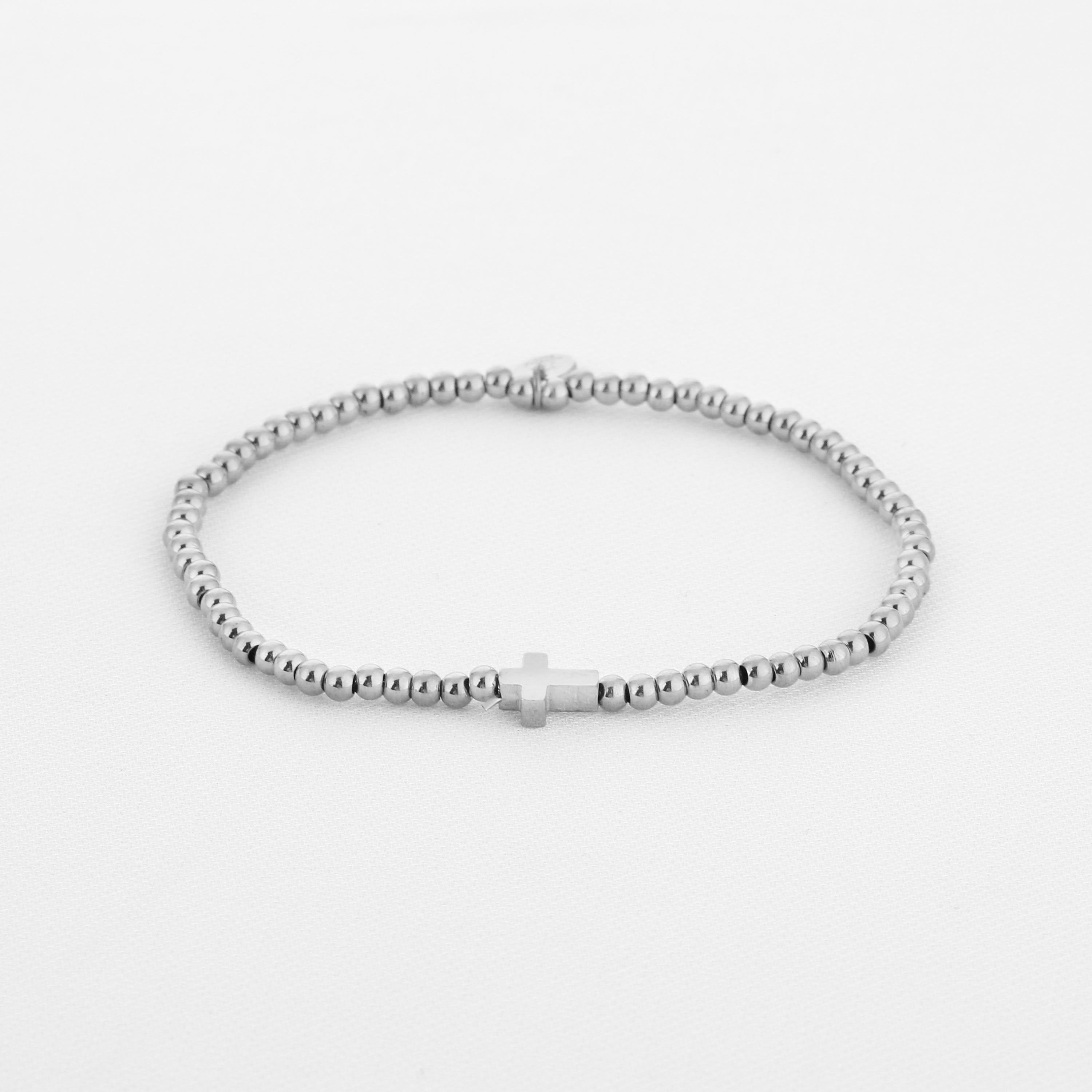 Perlenarmband mit Kreuz