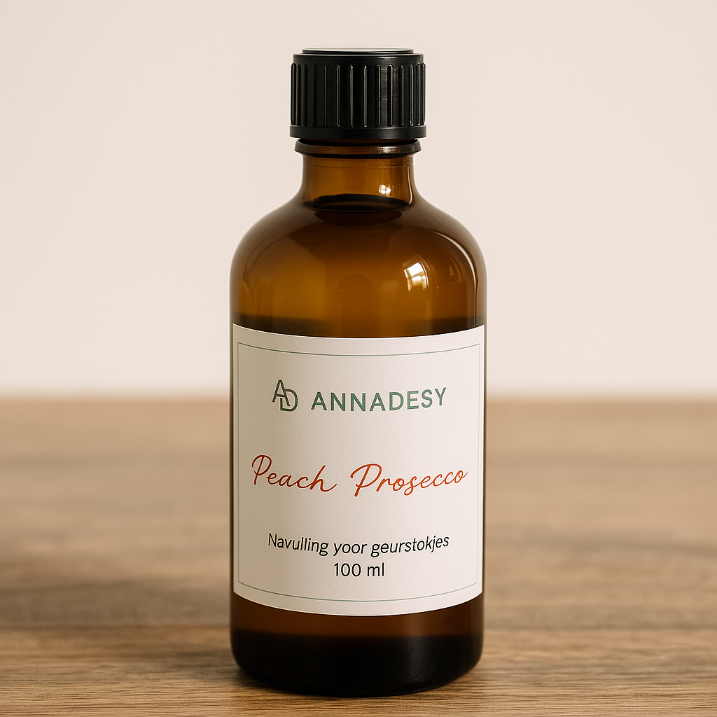 Navulling Geurstokjes Peach Prosecco 100ml