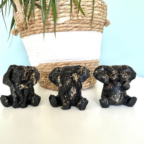 Olifantjes set marmer: horen, zien, zwijgen