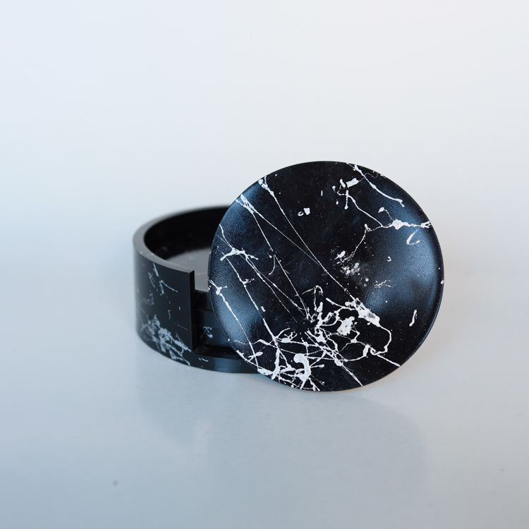 Marmer look onderzetters met houder