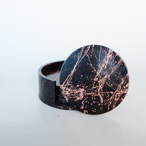 Marmer look onderzetters met houder