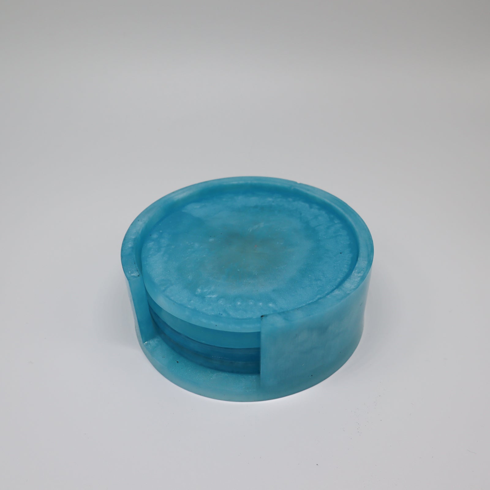 Onderzetters in houder blauw