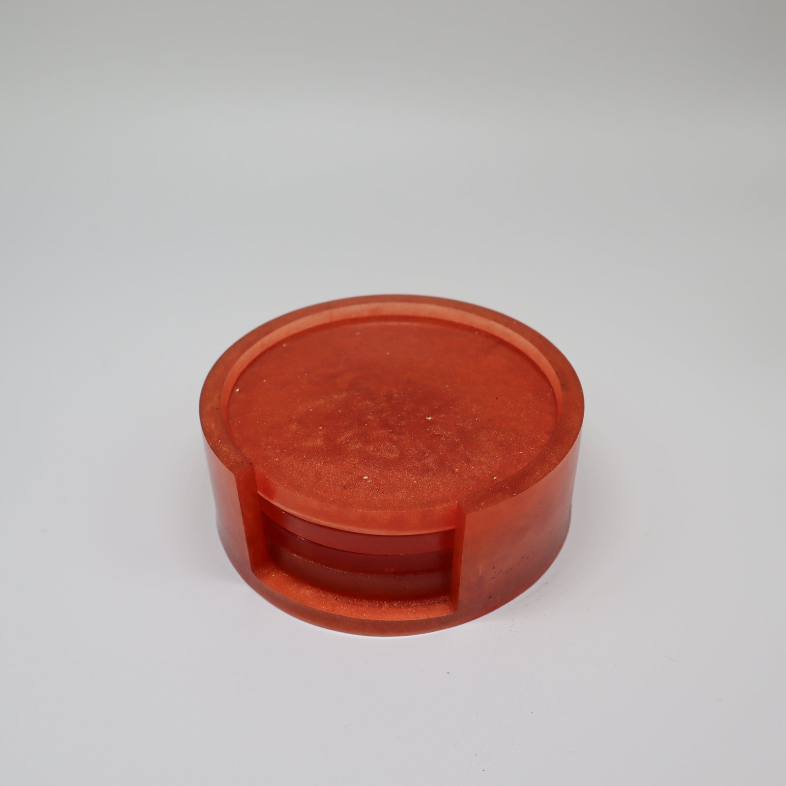 Brons onderzetters in houder