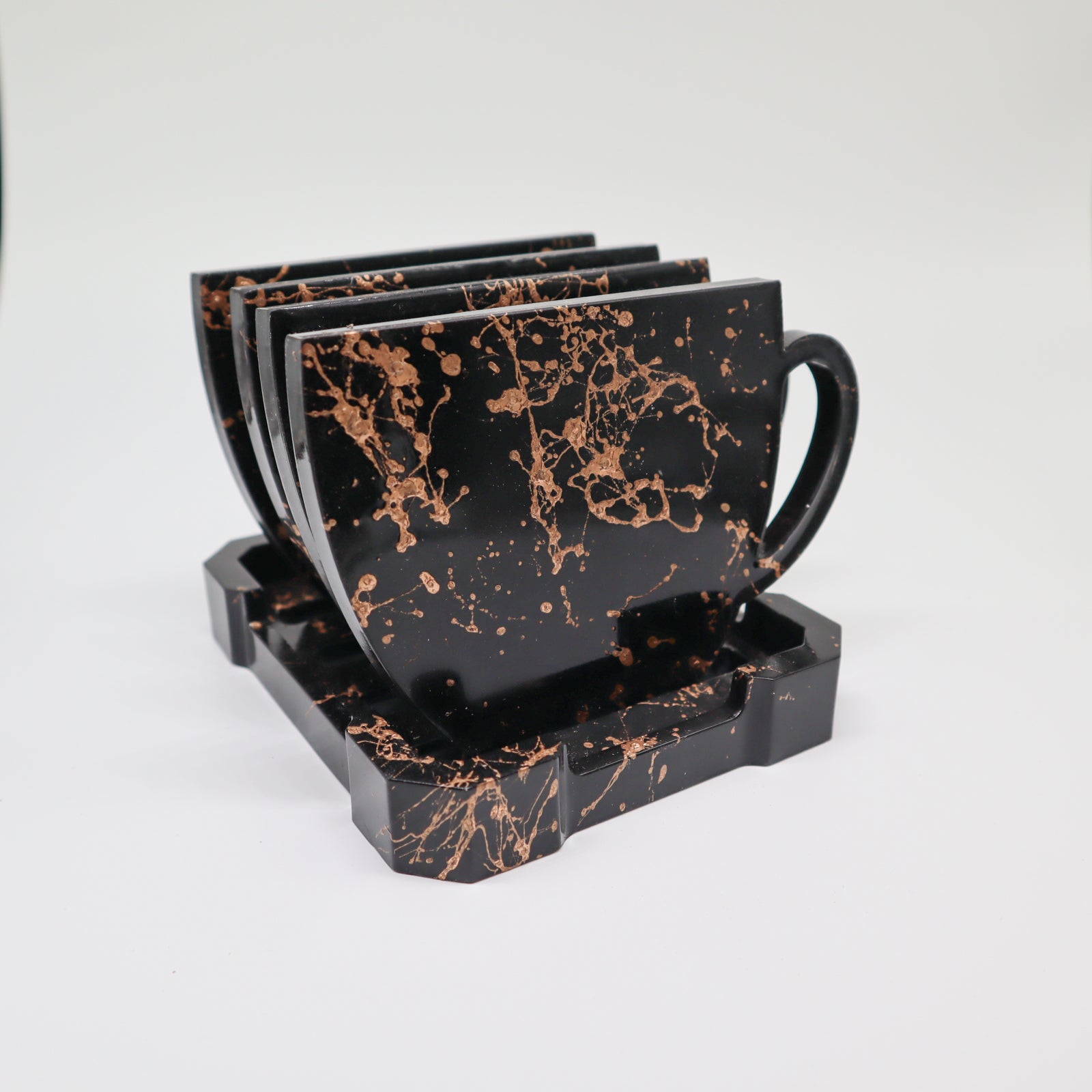 Onderzetters in kopjes vorm marmer look