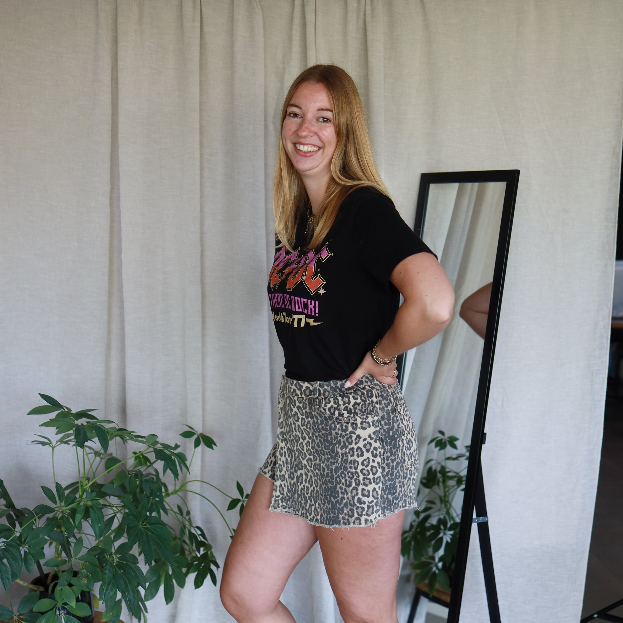 Skort met panterprint