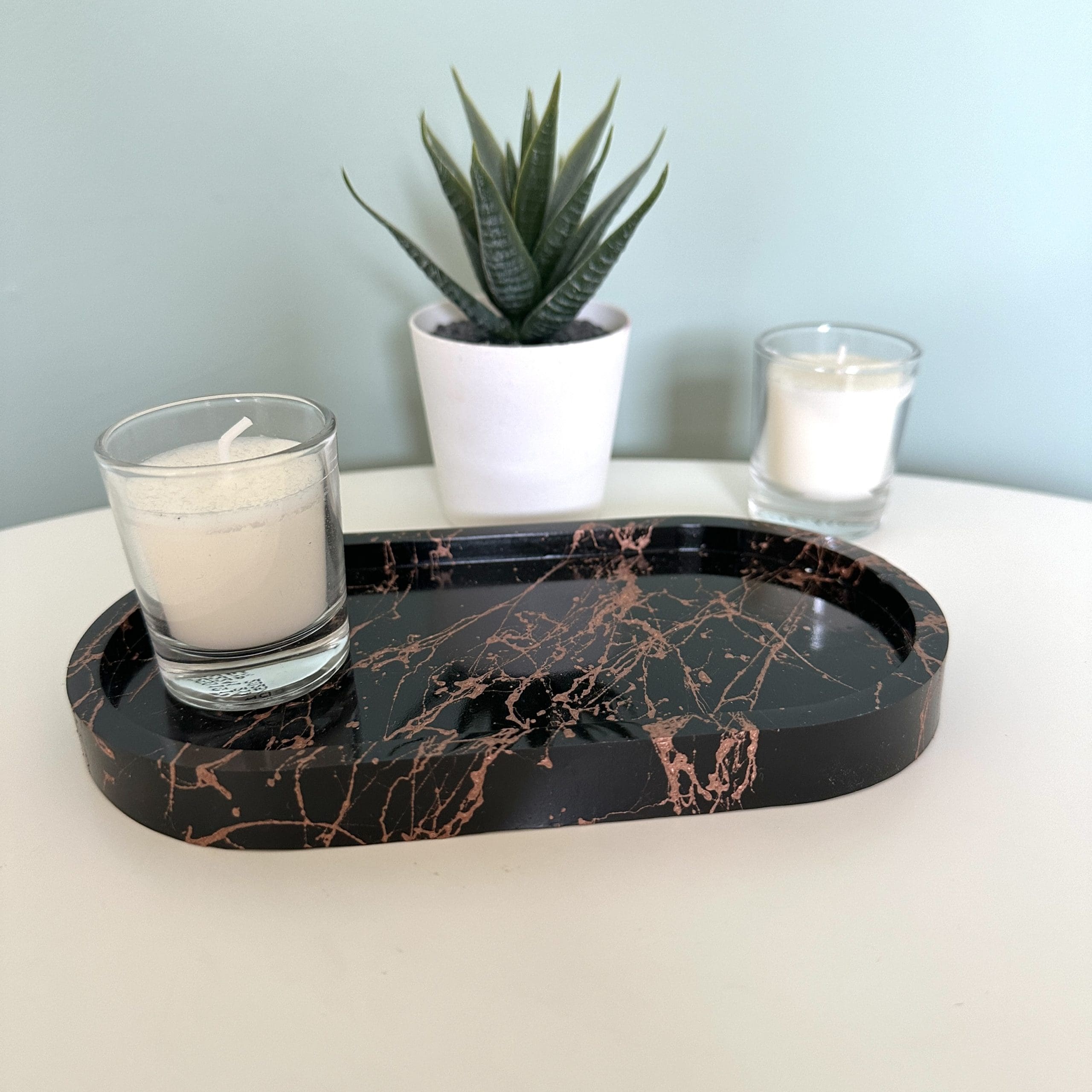 Plateau klein zwart marmer