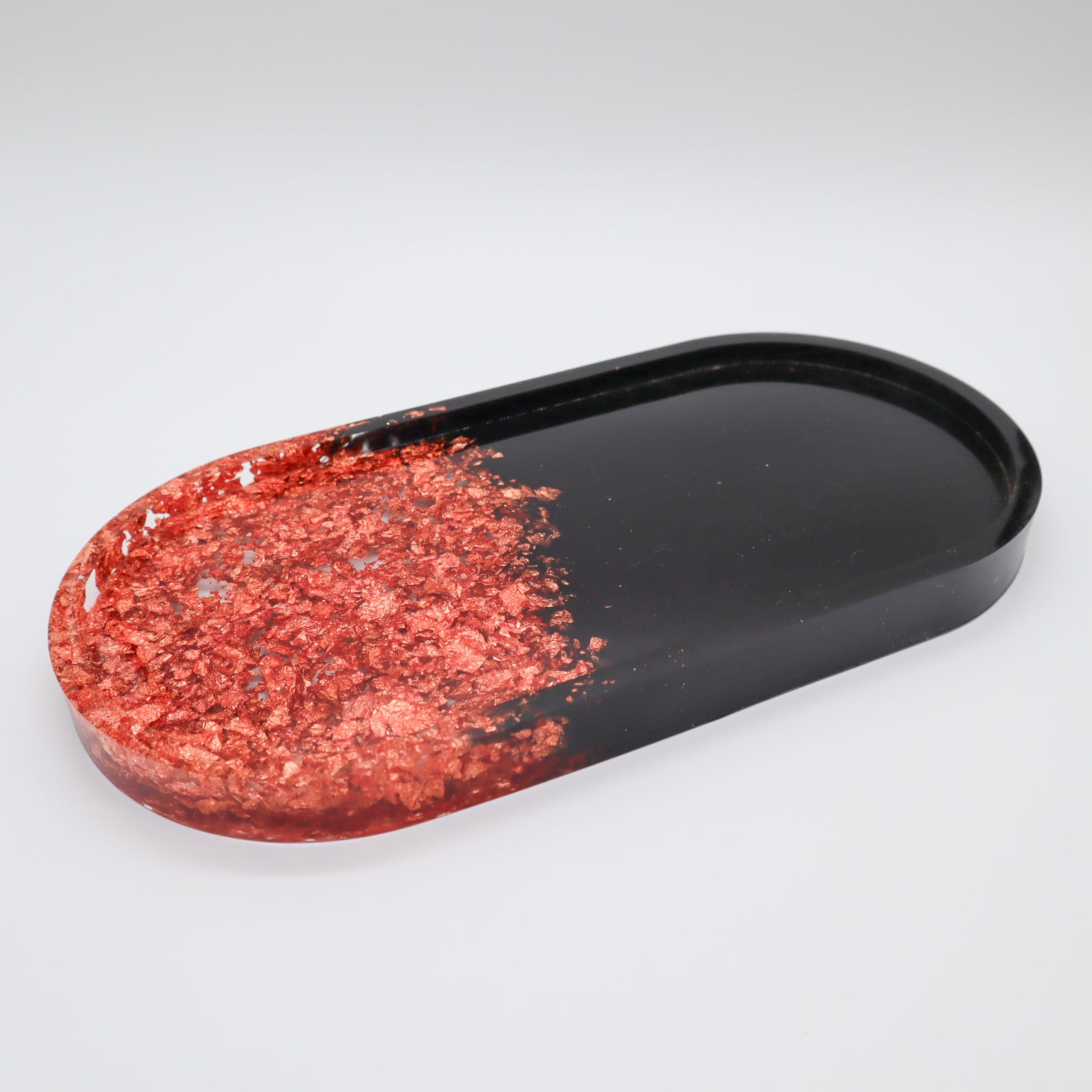 Plateau groot zwart en vlokken