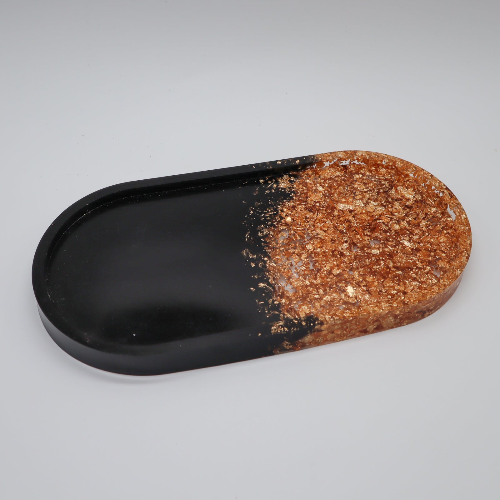 Plateau groot zwart en vlokken