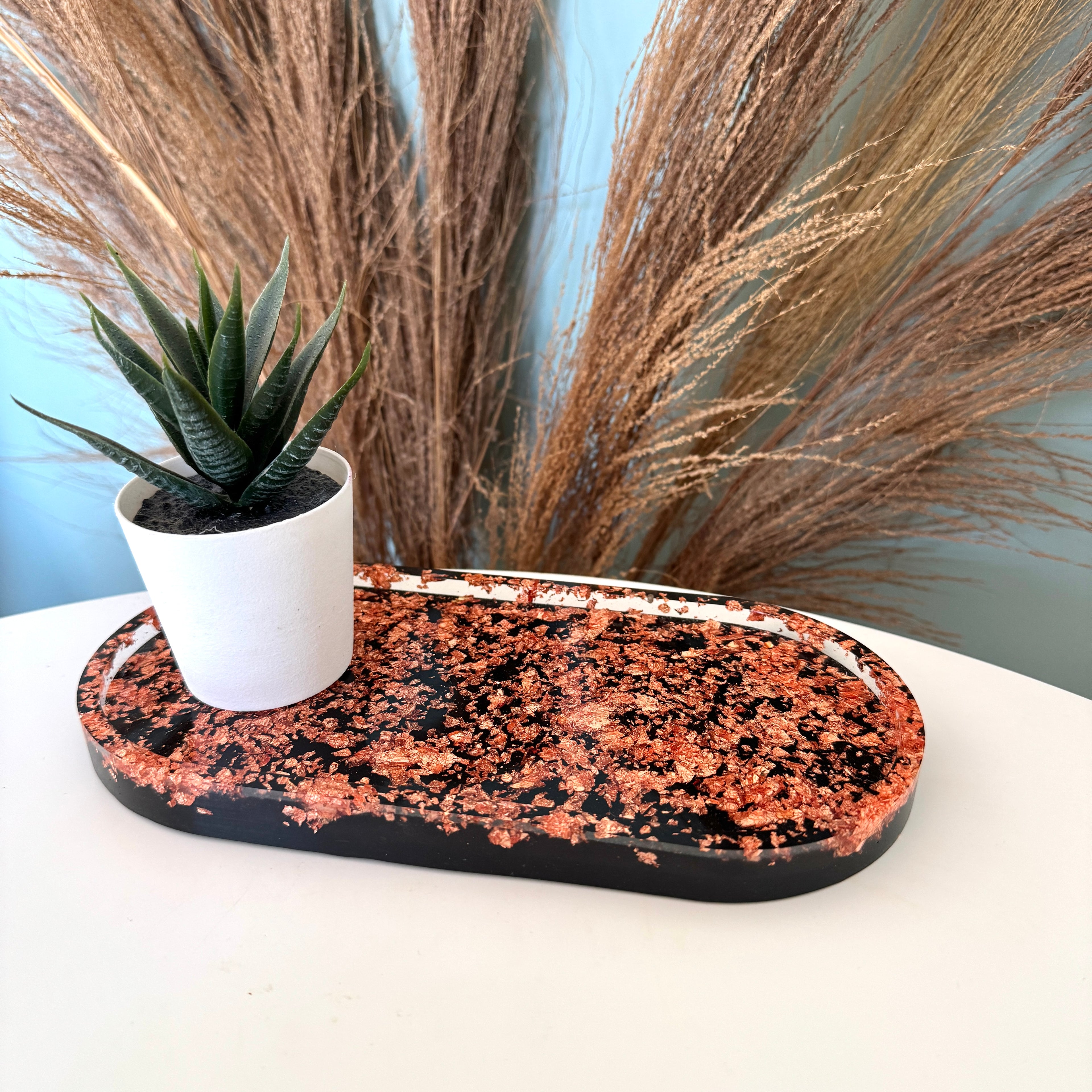 Plateau groot helemaal goudvlokken