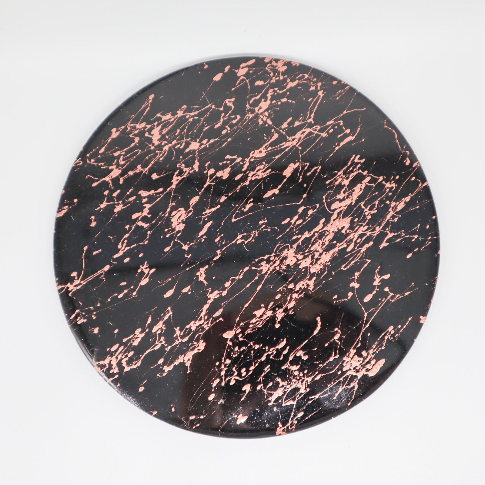 Rond plateau zwart marmer