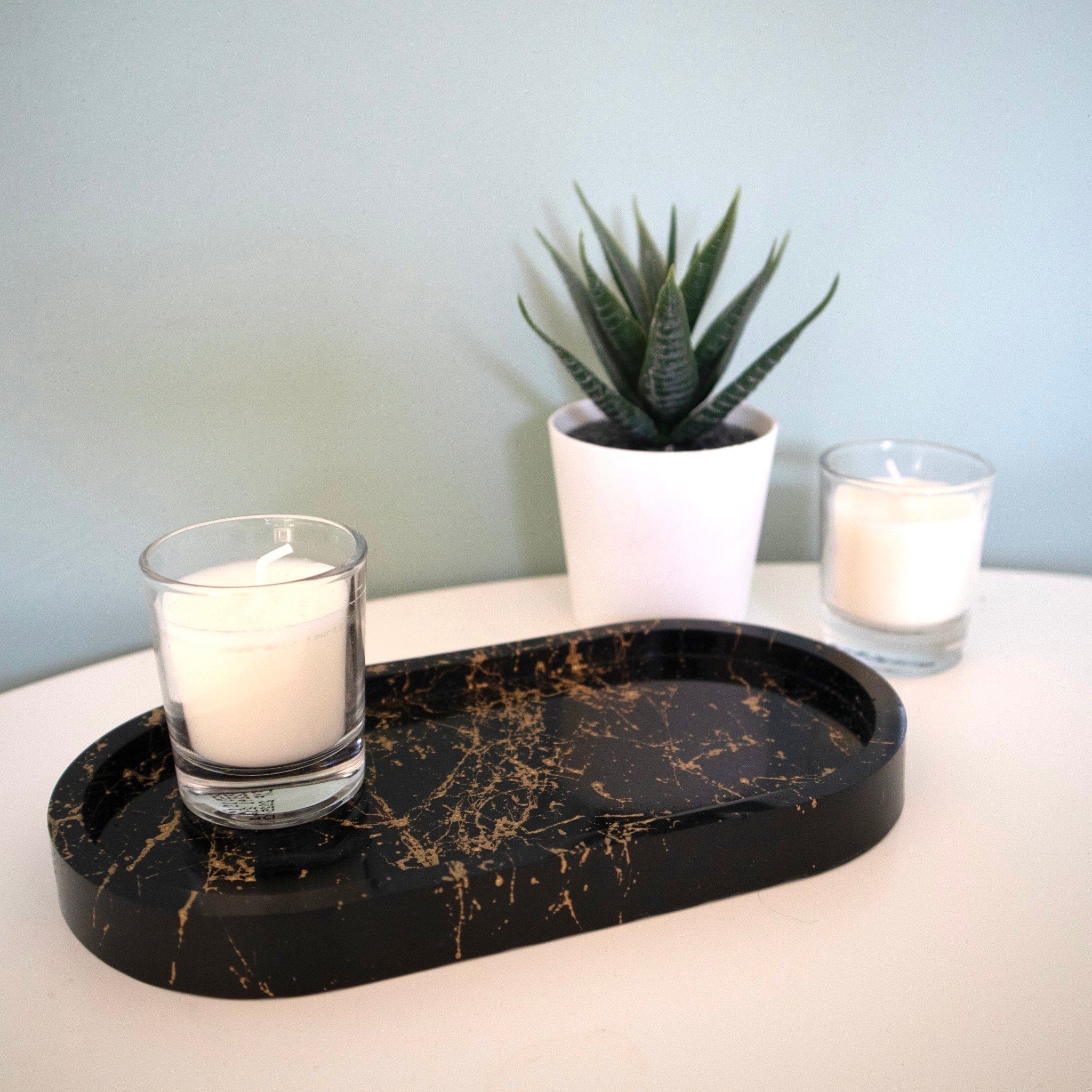 Plateau klein zwart marmer