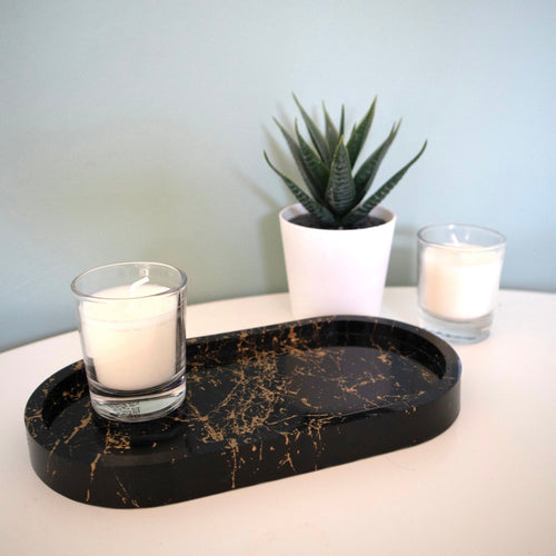 Plateau klein zwart marmer