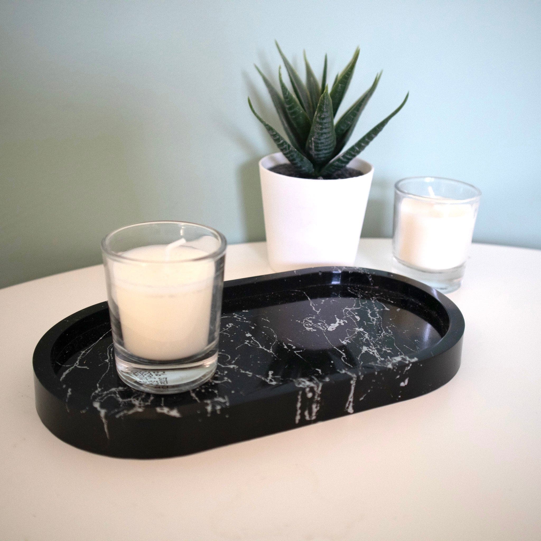 Plateau klein zwart marmer