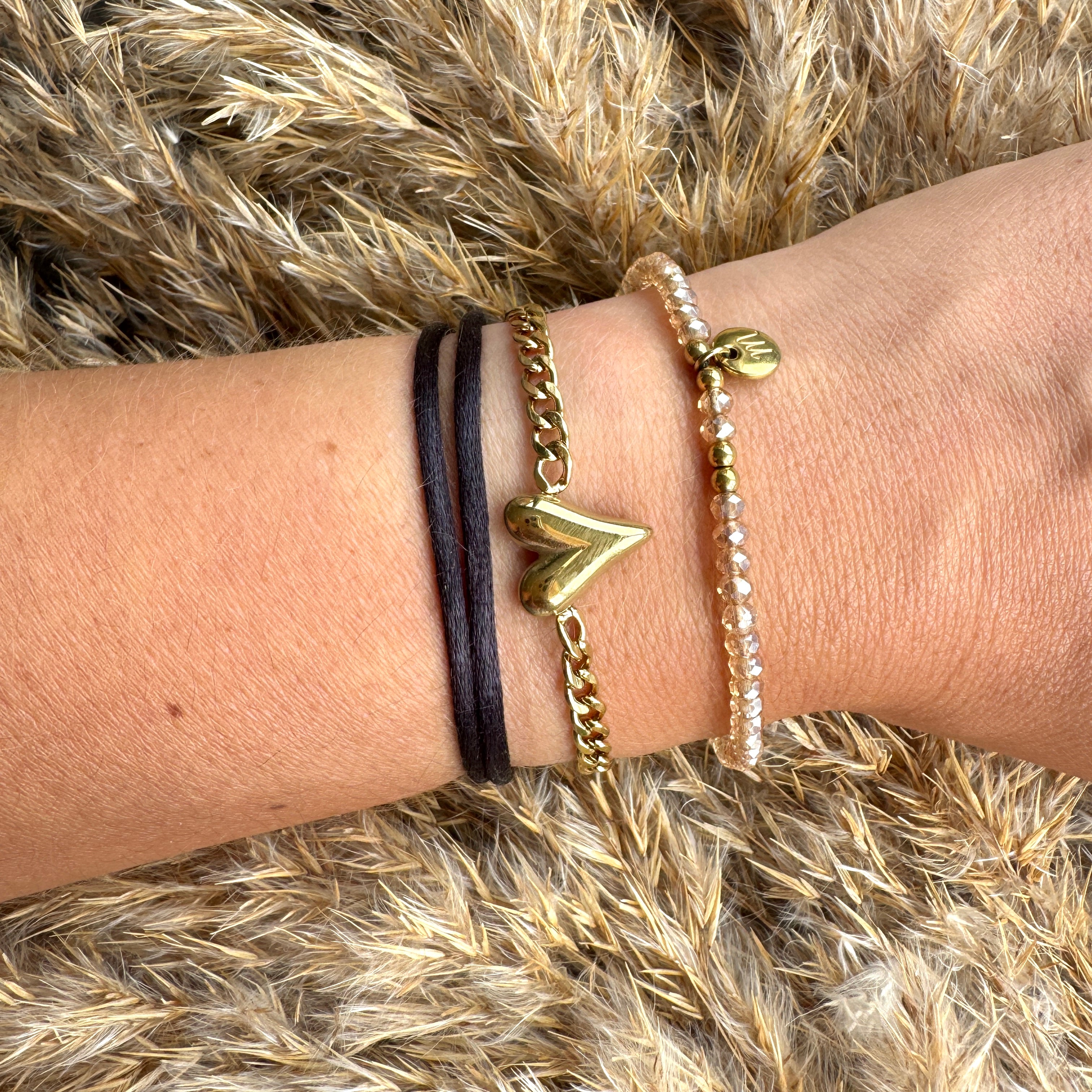 Bracelet à maillons avec cœur