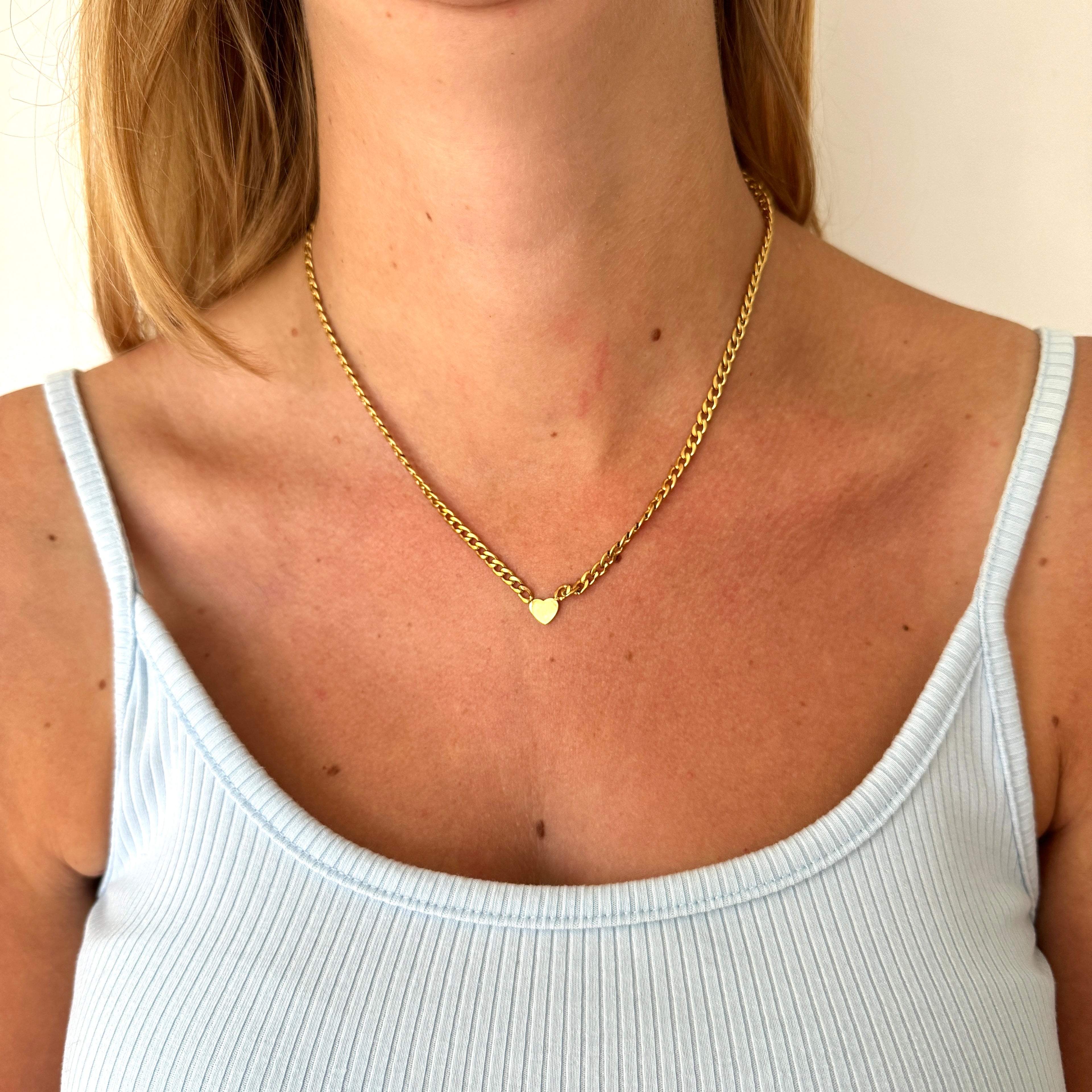 Schakel ketting met hart