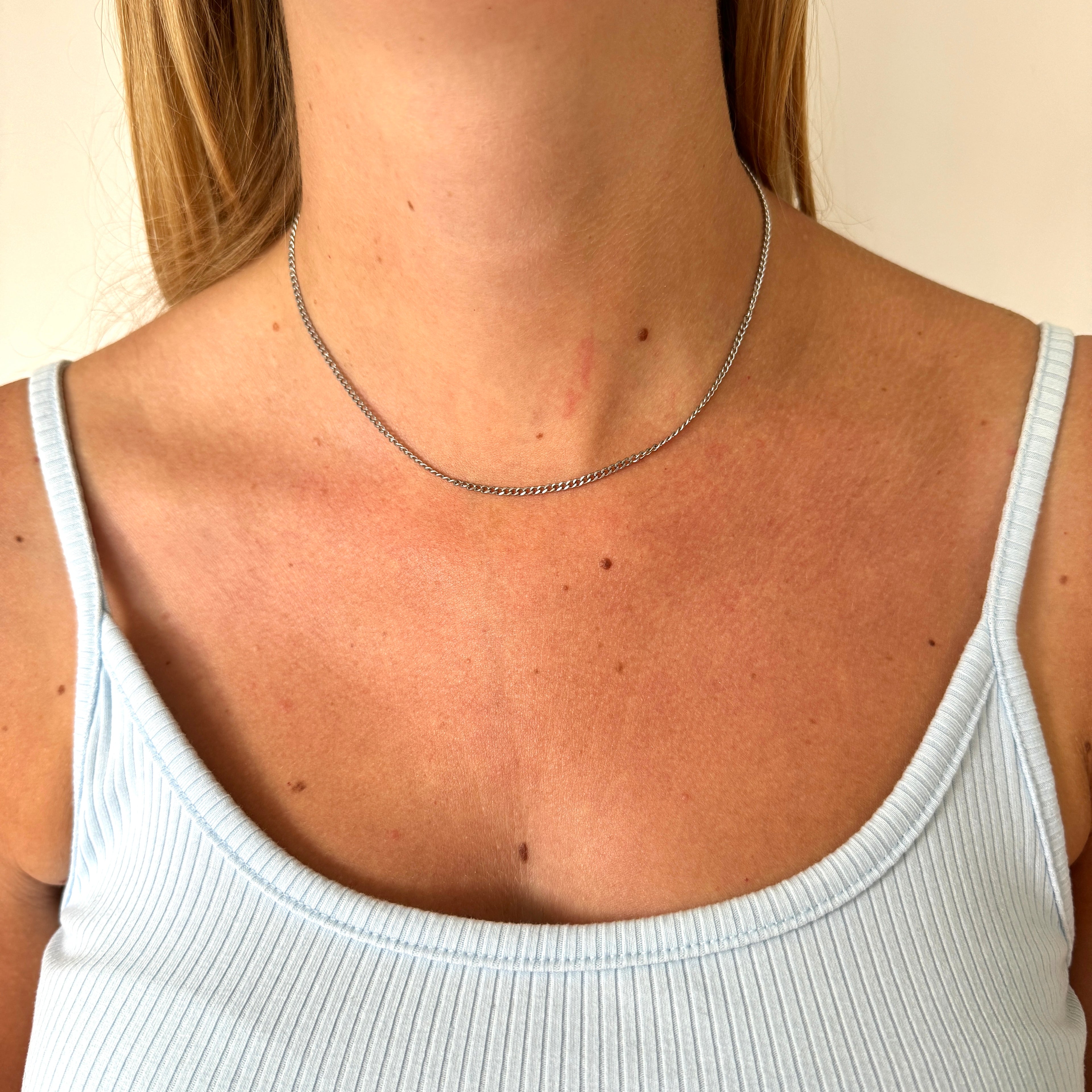 Minimalistische zilveren ketting