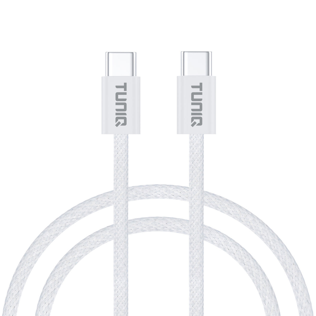 USB-C naar USB-C Nylon kabel 100cm - 60W - Wit