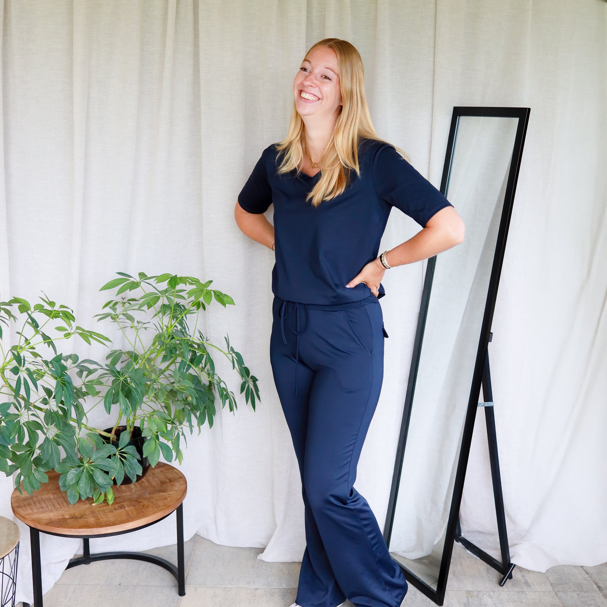 Travel Stoffhose dunkelblau