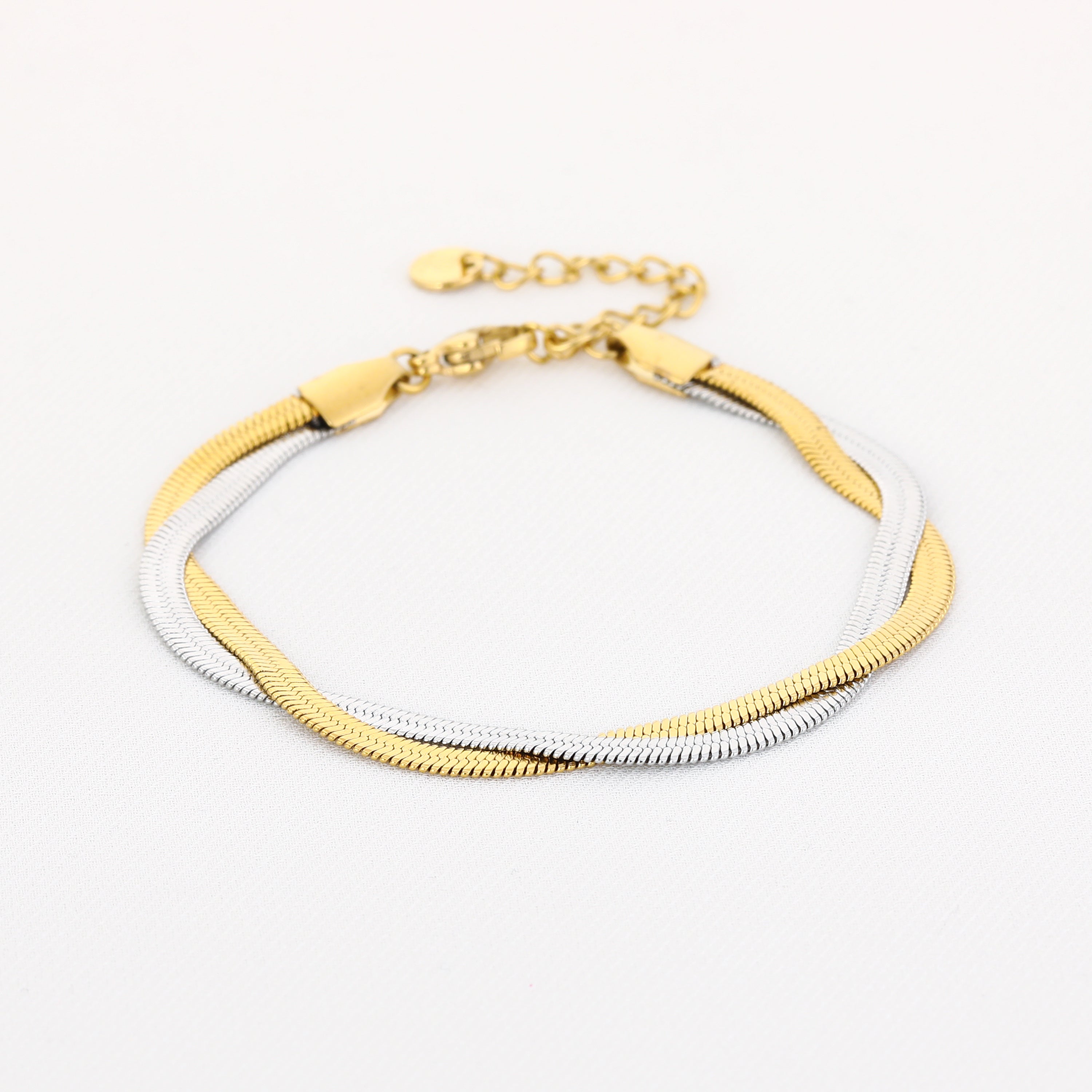 Zilver en goud armband